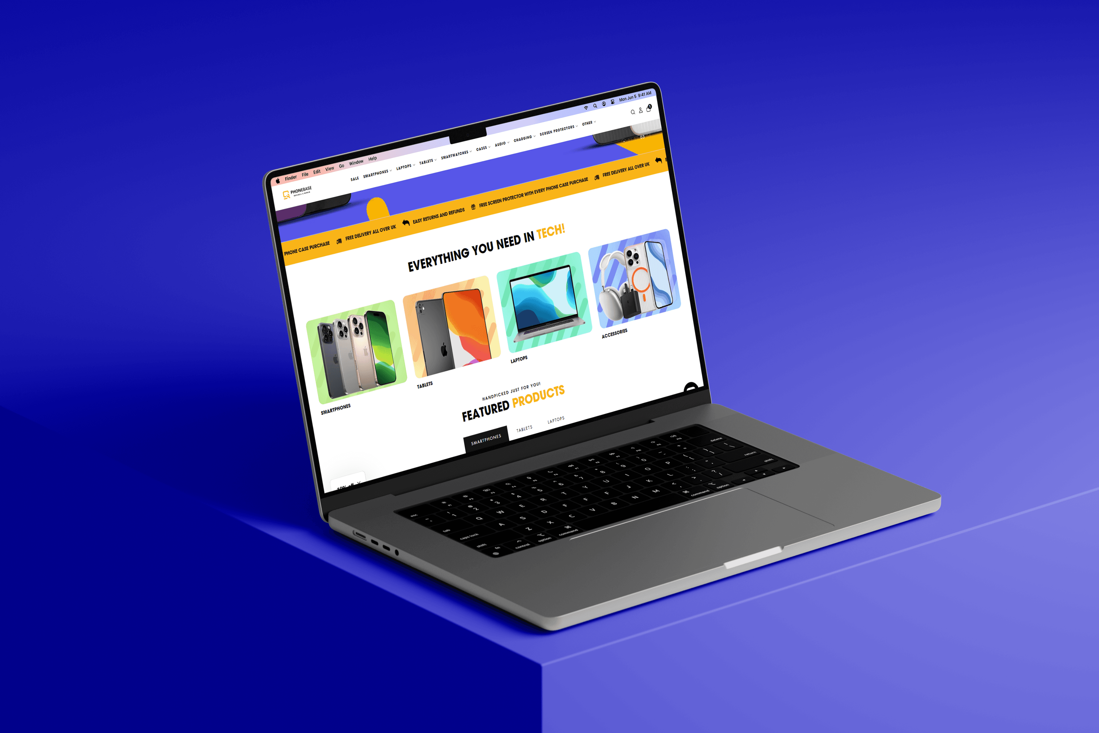 3D laptop mockup