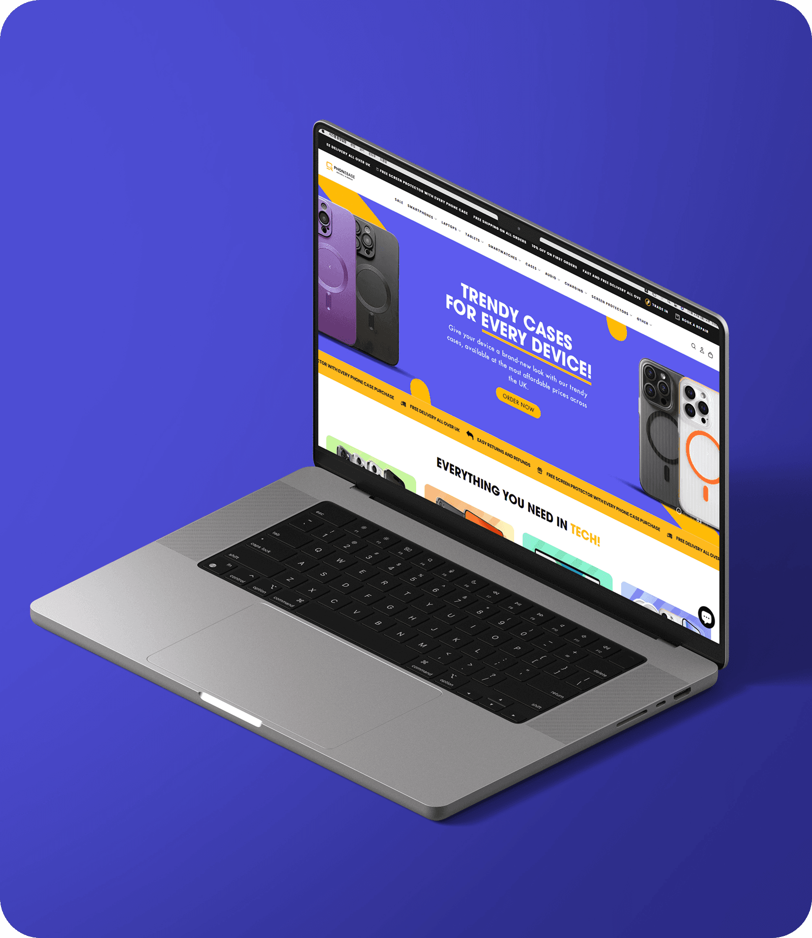 3D laptop mockup