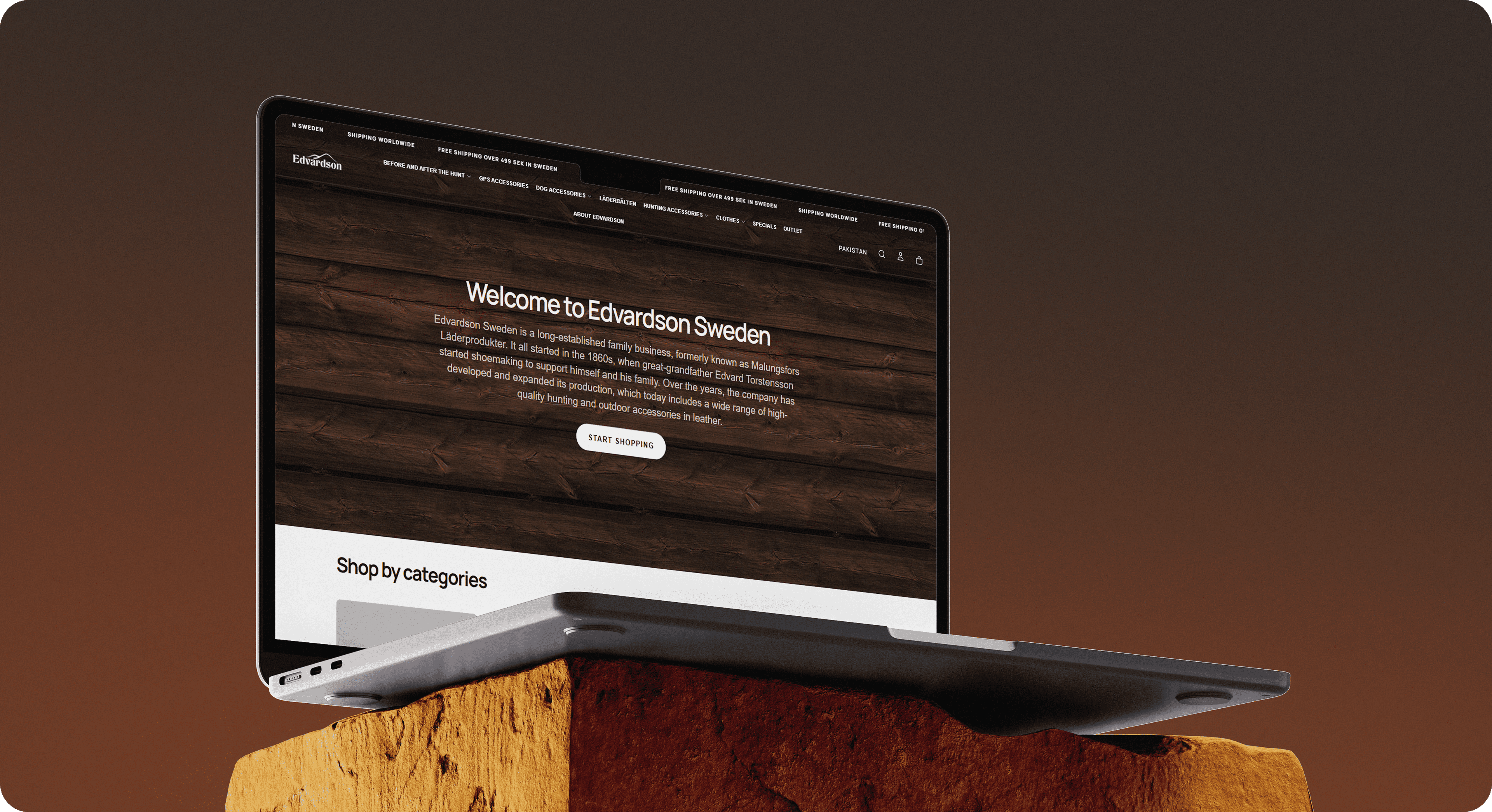 3D laptop mockup
