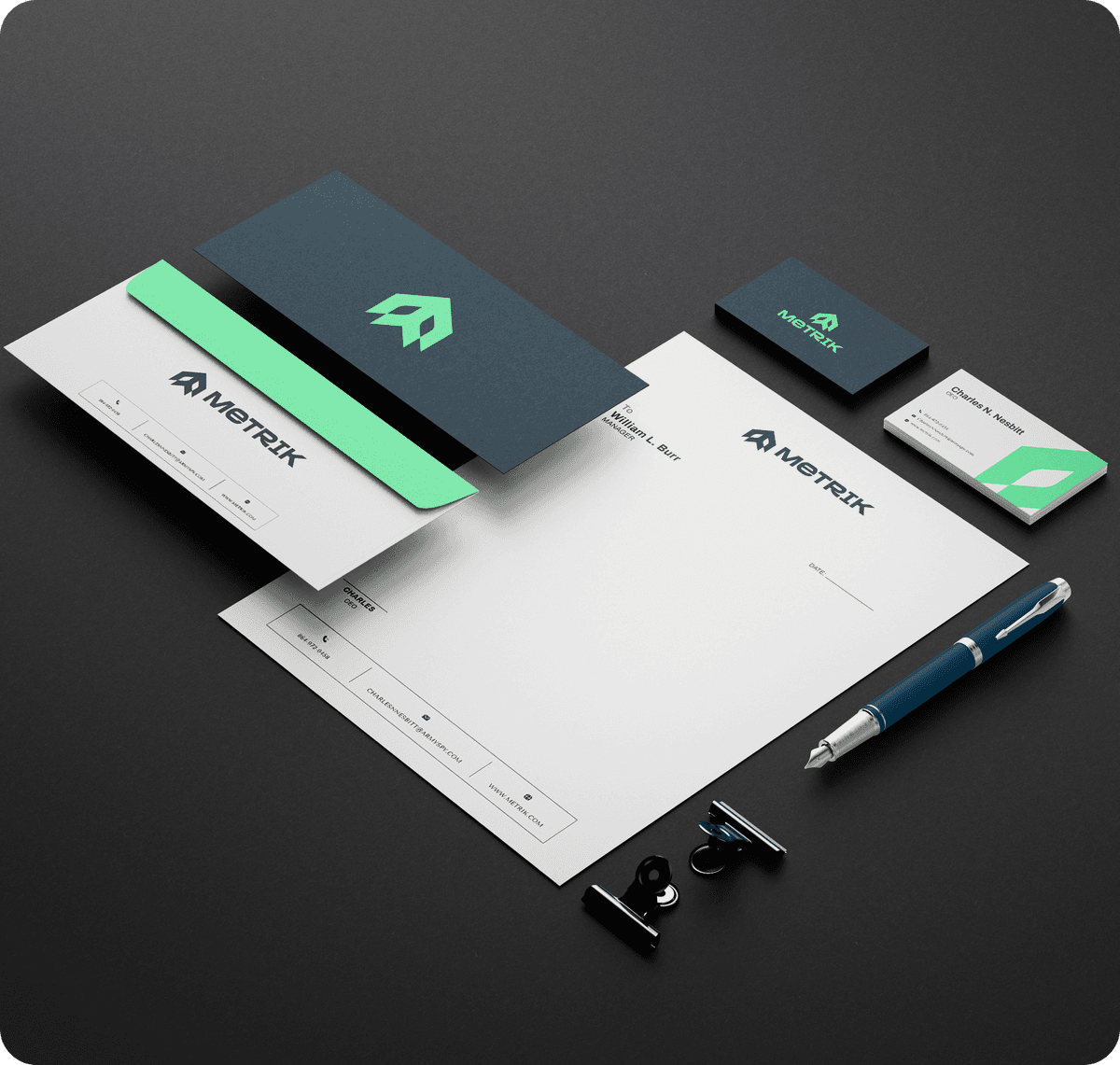Metrik Business card