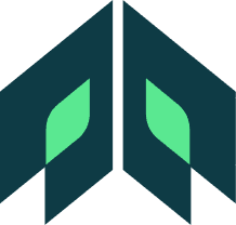 Metrik logomark highlighting leaves